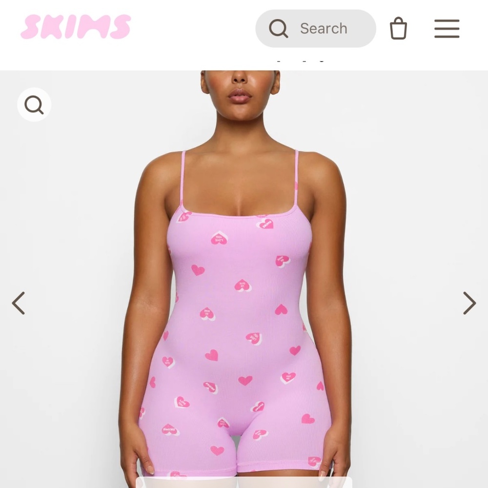 SKIMS Valentines collection romper size S NWT